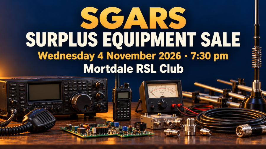 SGARS Surplus Sale Nov 2026